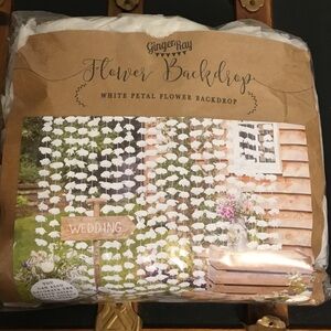 White Petal Flower Backdrop